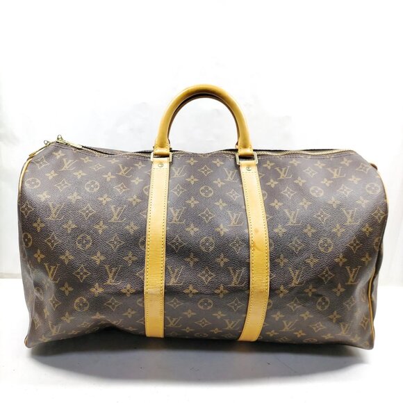 Louis Vuitton LV Boston Bag Keepall 50 Brown Monogram mon-496-091825 - Picture 1 of 16